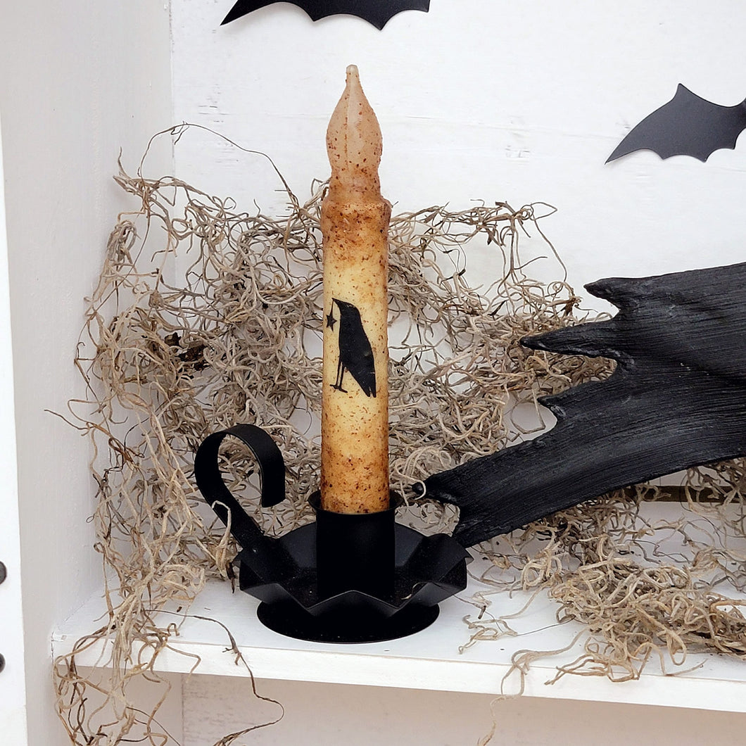 Crow Timer Taper Wax Dipped Candle