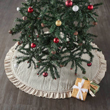 Load image into Gallery viewer, Charcoal Ticking Stripe Tree Skirt 48&quot;
