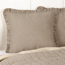 Load image into Gallery viewer, Charcoal Ticking Stripe Euro Sham Pillow Cover
