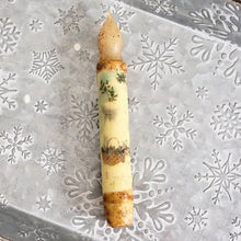 Load image into Gallery viewer, Snowman primitive Christmas cheer led candle.
