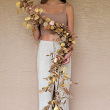 Load image into Gallery viewer, 62&quot; Shimmery Fall Gold and Copper Eucalyptus Garland
