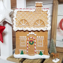 Load image into Gallery viewer, Large resin gingerbread house.
