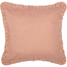 Load image into Gallery viewer, red ticking stripe 26 x 26 euro sham pillow cover.
