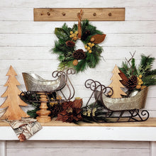 Load image into Gallery viewer, Neutral woodland christmas display.
