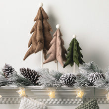 Load image into Gallery viewer, christmas mantel with snowy white LED star garland.
