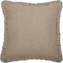 Load image into Gallery viewer, Charcoal Ticking Stripe Euro Sham Pillow Cover
