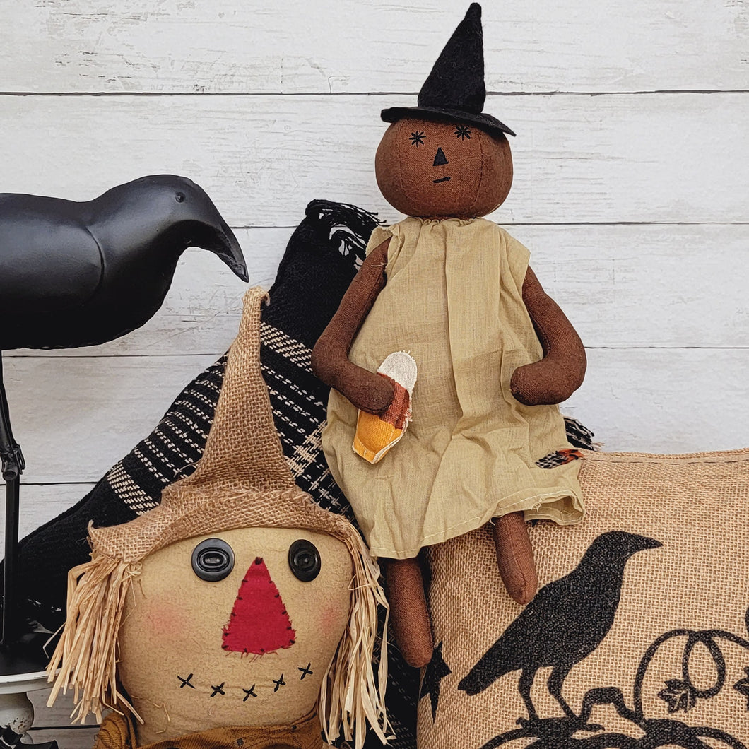 Witchy Pumpkin Girl Doll