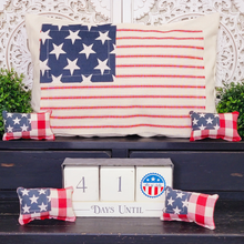 Load image into Gallery viewer, American Flag Patriotic Lumbar Pillow
