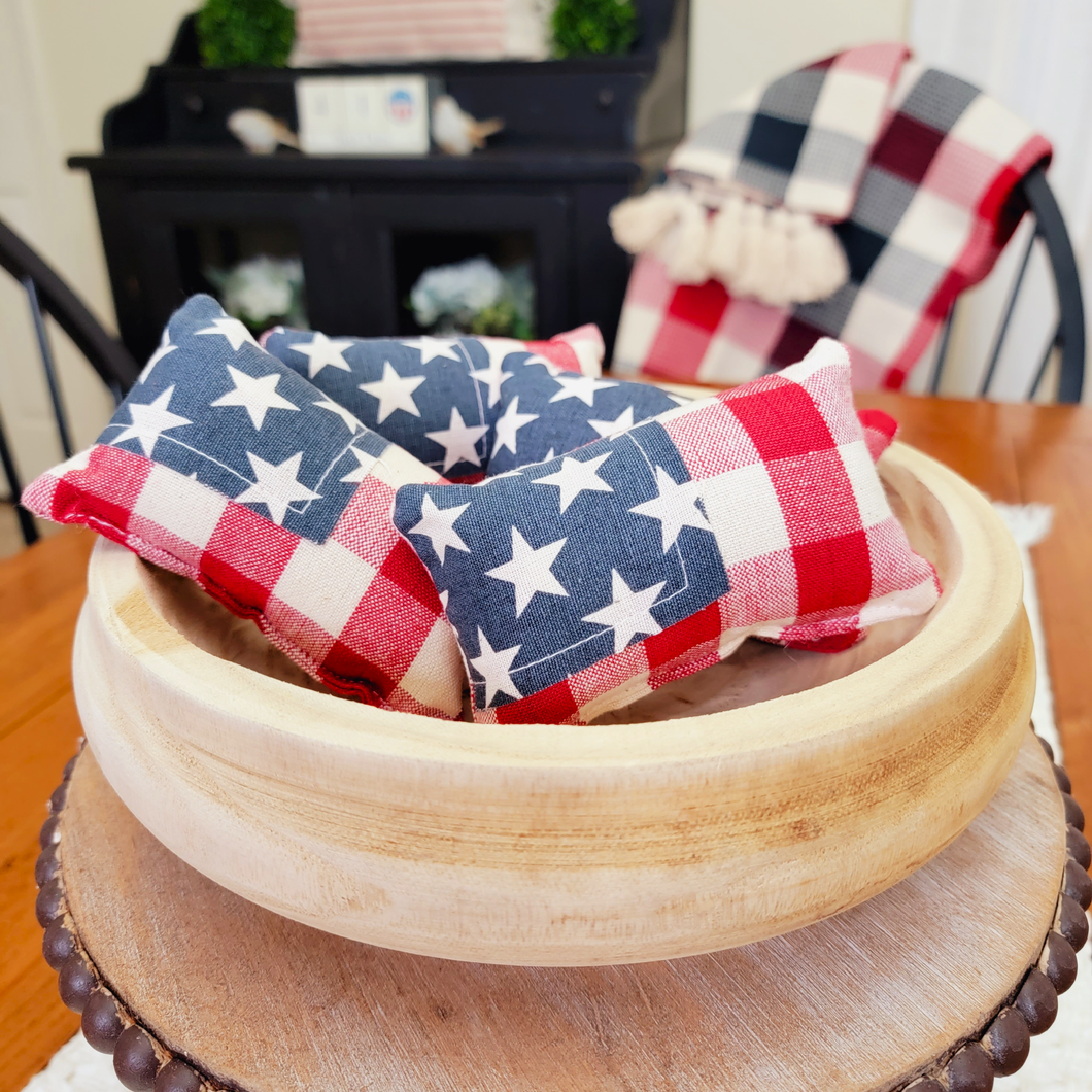 Americana Mini Pillow Tiered Tray or Bowl Fillers Set of 4
