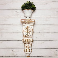 Load image into Gallery viewer, Chippy White Corbel Architectural Wall Decor
