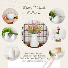 Load image into Gallery viewer, Dottie Hobnail White Ceramic Petite Bud Vase Trio
