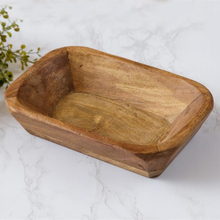 Load image into Gallery viewer, Small 9&quot; Mango Wood Dough Bowl
