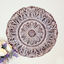 Load image into Gallery viewer, Embossed Metal Rosette Wall Medallion
