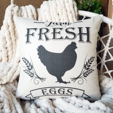Load image into Gallery viewer, Farm Fresh Eggs or Gather 18x18 Pillow Cover
