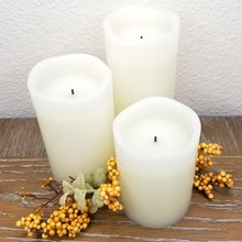 Load image into Gallery viewer, Flameless LED Wax Pillar Candle Set
