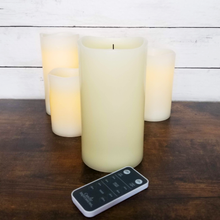 Load image into Gallery viewer, Folding Flame LED Real Wax Pillar Candle with Remote and Timer
