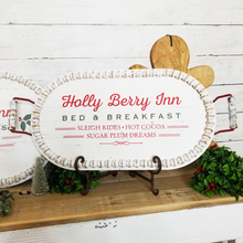 Load image into Gallery viewer, Holly Berry Inn Hot Cocoa Christmas Serving Tray
