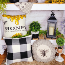 Load image into Gallery viewer, Honey Bee with Comb and Dipper 18x18 Pillow Cover
