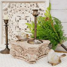 Load image into Gallery viewer, Ornate Square Tabletop Pedestal Lamp Riser
