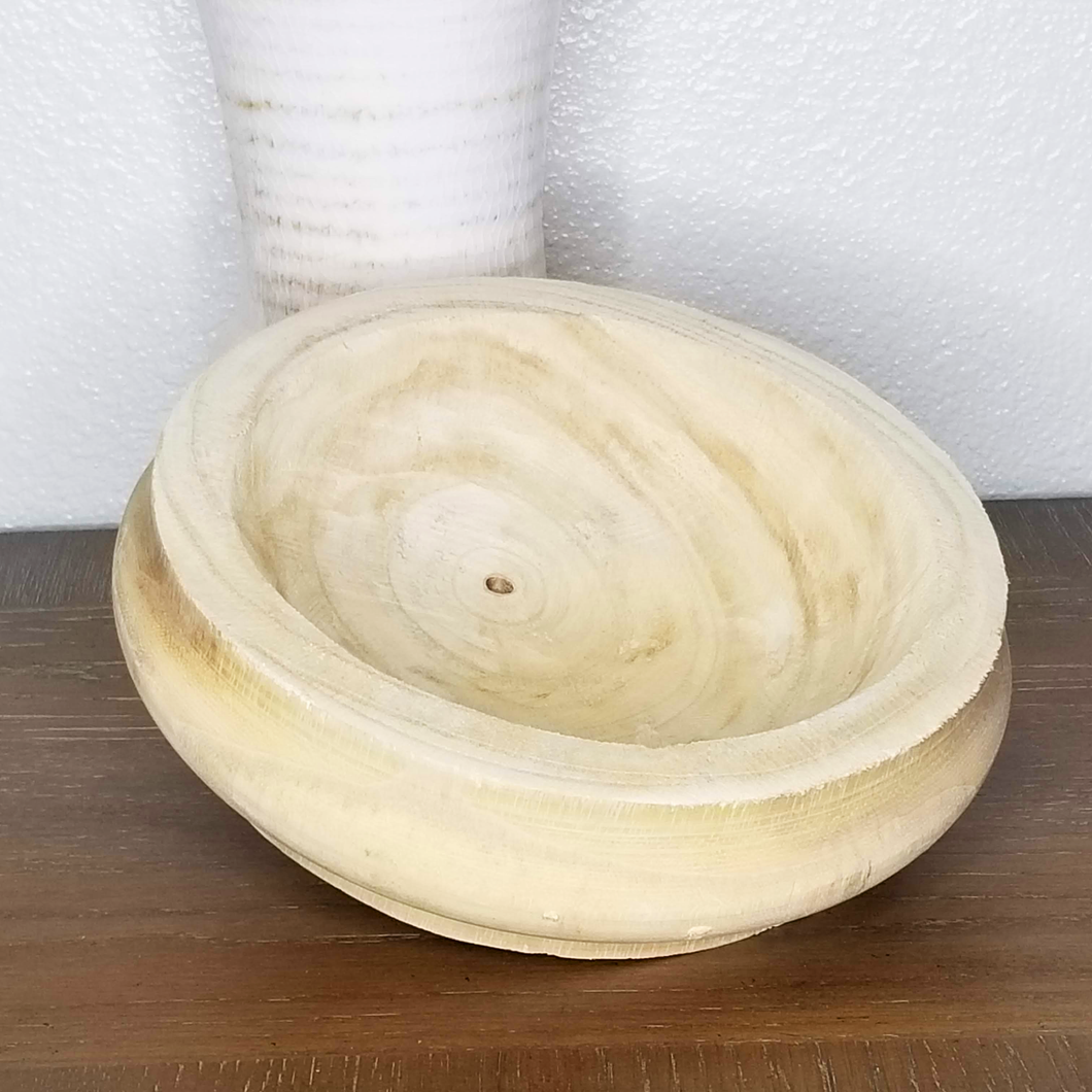 Paulownia Wood Carved Bowl