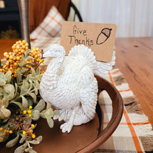 Load image into Gallery viewer, Tabletop Turkey Statue Place Card Holder

