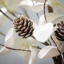 Load image into Gallery viewer, White Eucalyptus and Pinecone Mini Wreath
